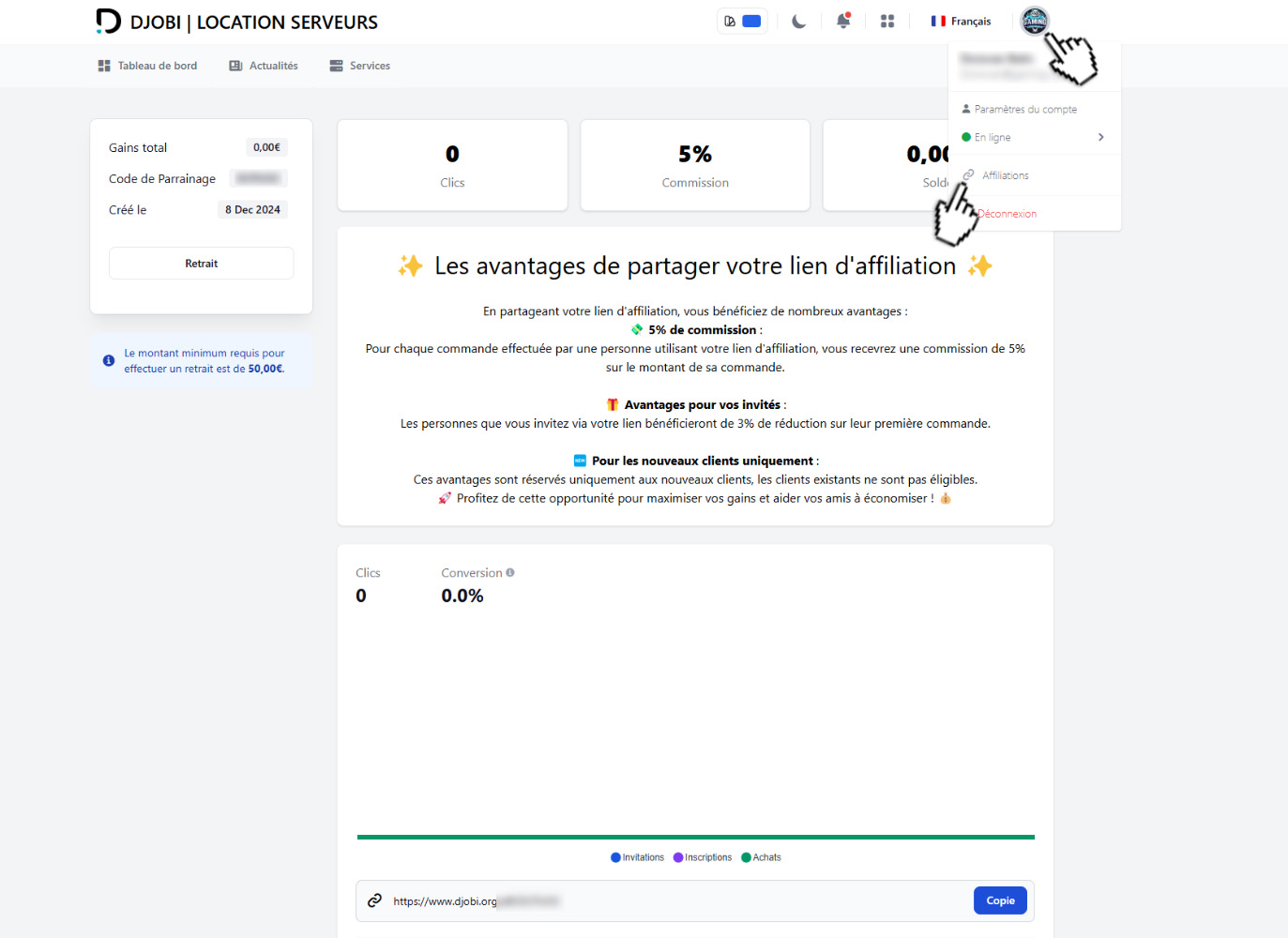 Programme d'affiliation